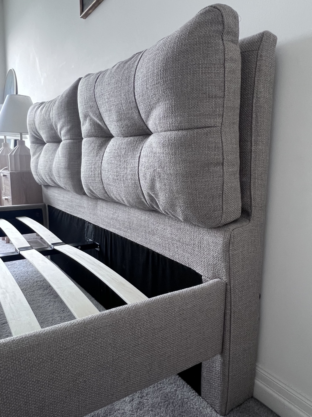 Queen Upholstered Bed Frame with Headboard - photo 4