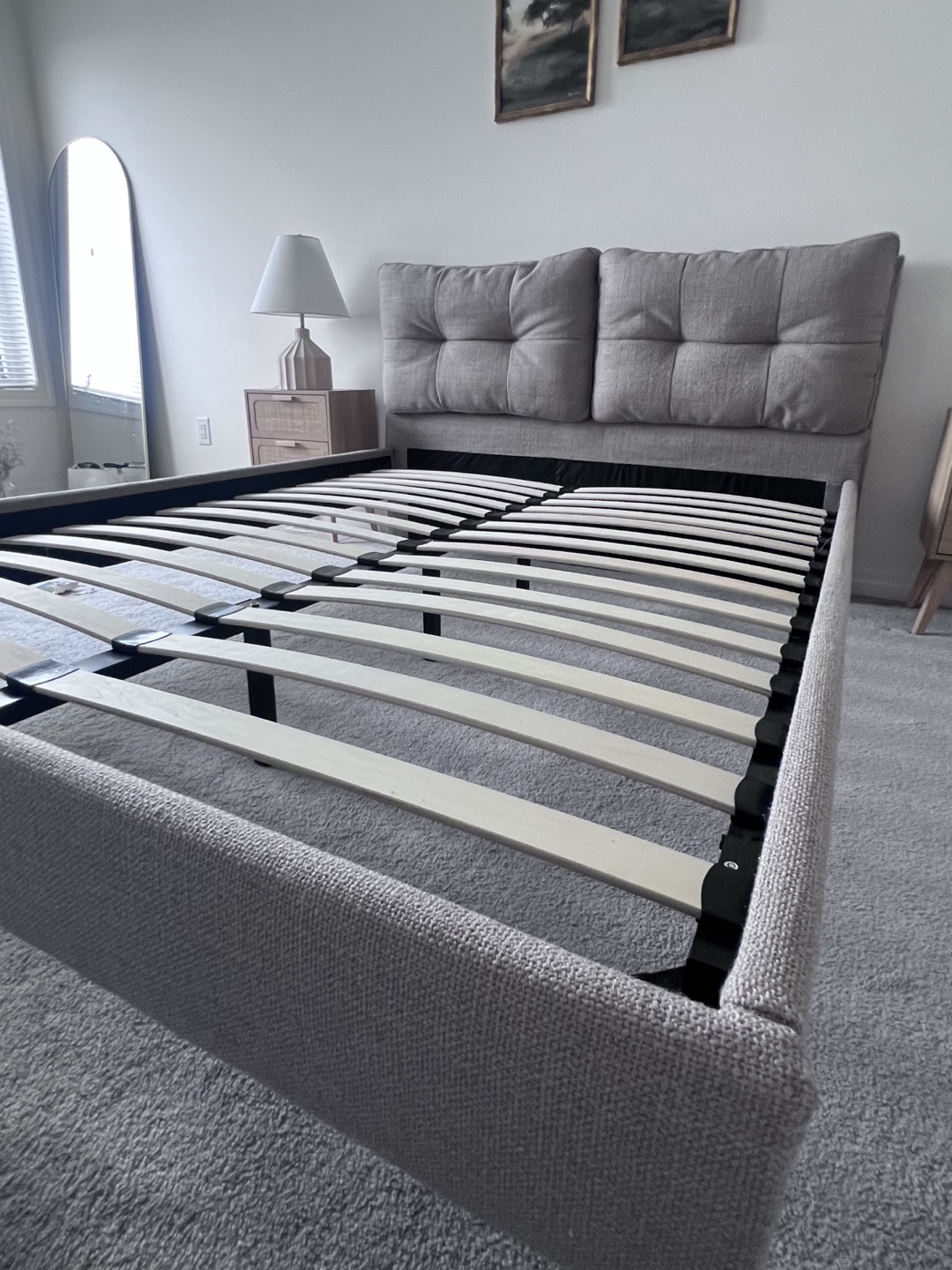 Queen Upholstered Bed Frame with Headboard