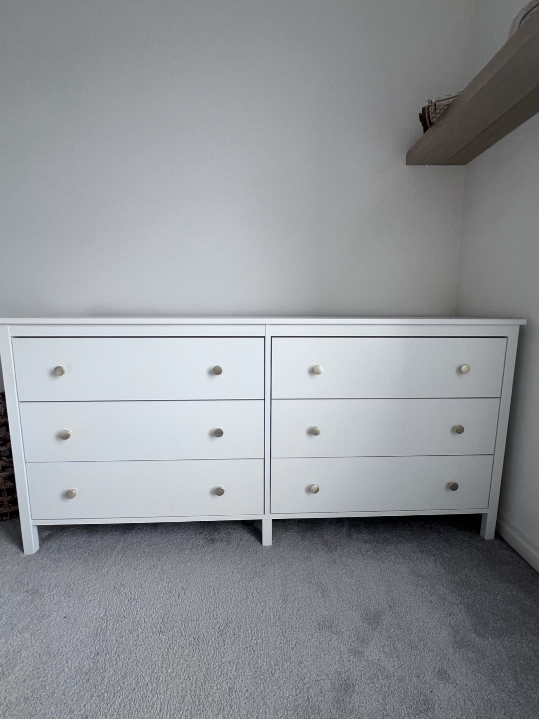 White Dressers with Gold handles