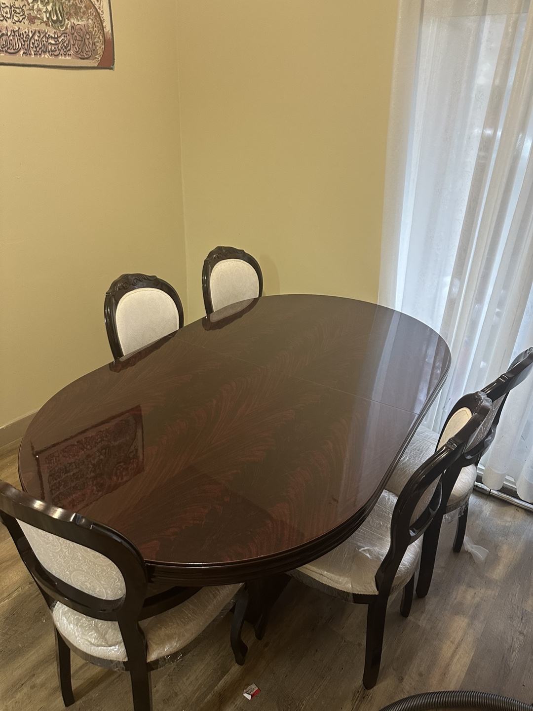 Dark Wood Dining Table Set