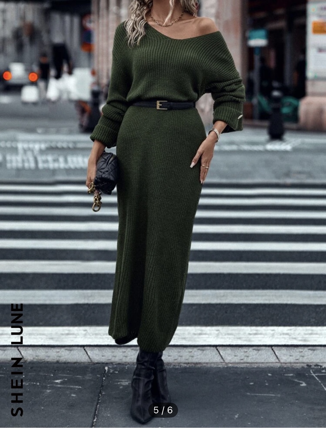 Olive Green Knit Maxi Dress - photo 2