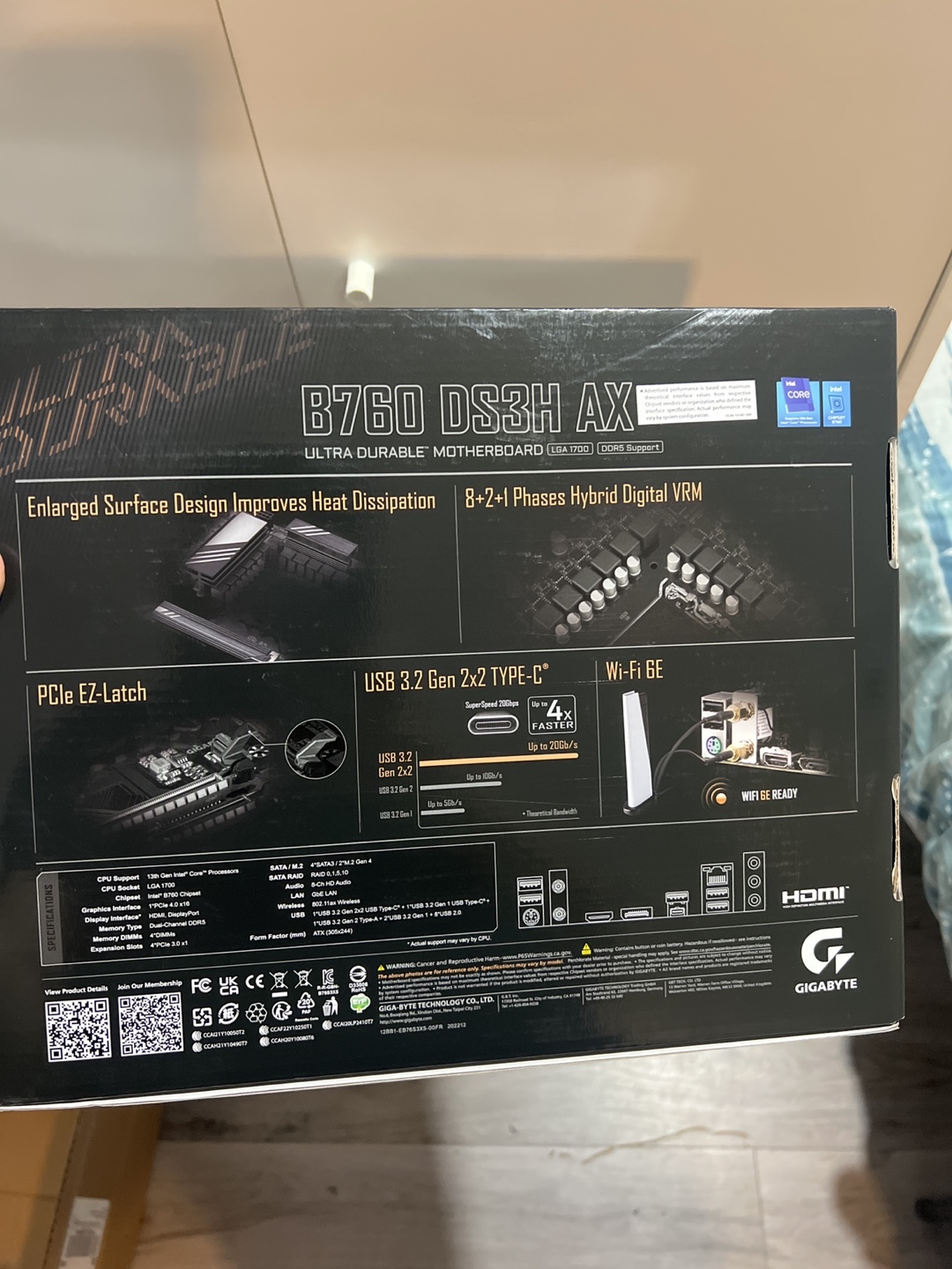Gigabyte B760 DS3H AX Motherboard - photo 2