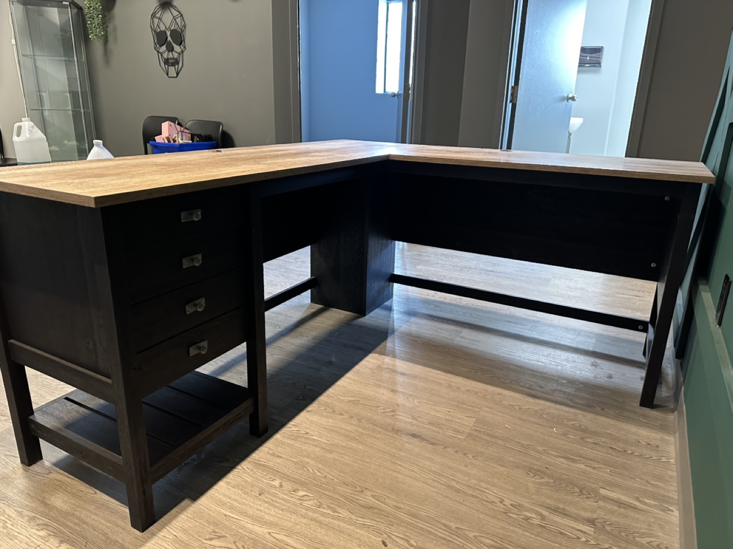 L-Shaped Desk with Storage - photo 4
