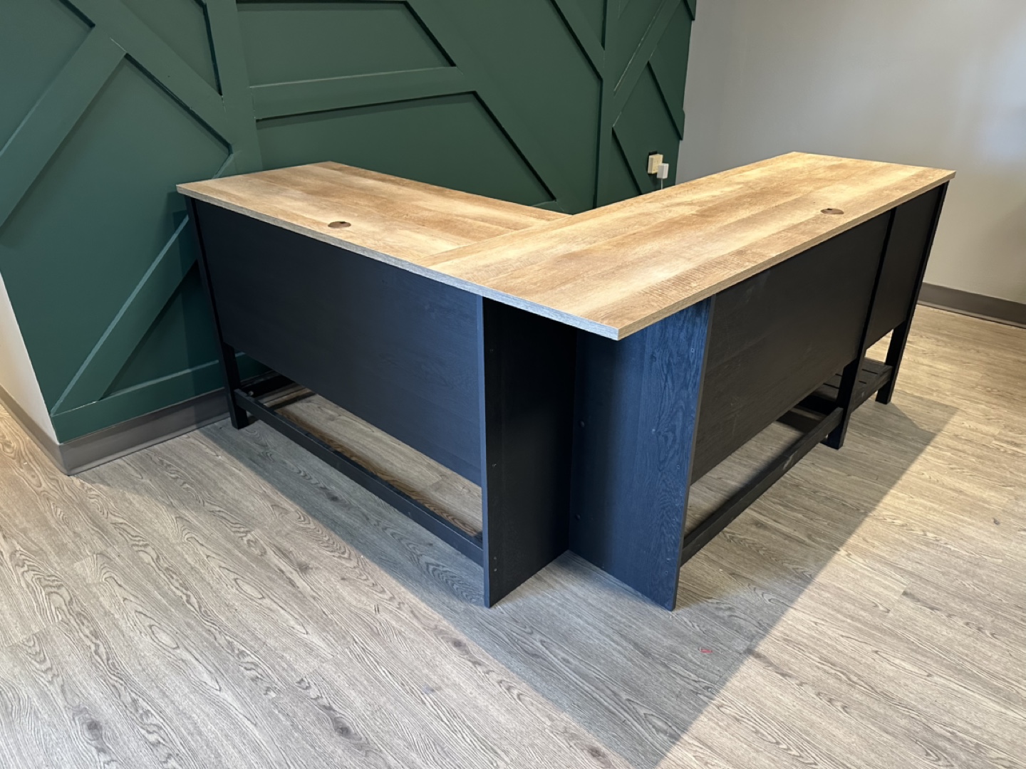 L-Shaped Desk with Storage
