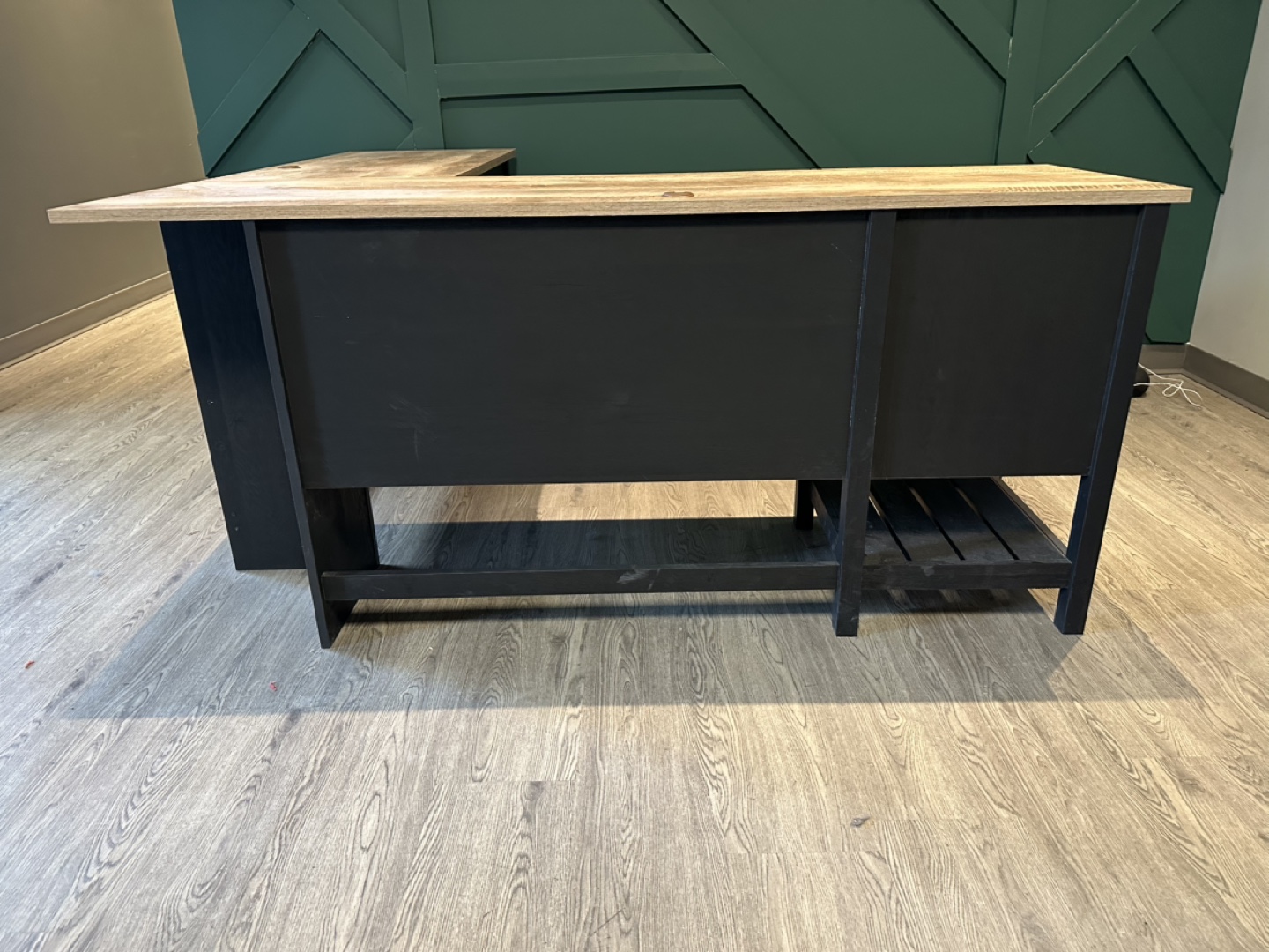 L-Shaped Desk with Storage - photo 3