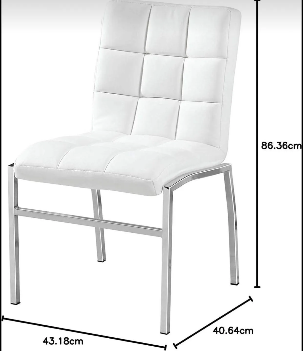 White Faux Leather Dining Chair White ▫️BRAND NEW▫️ image indicator(3)