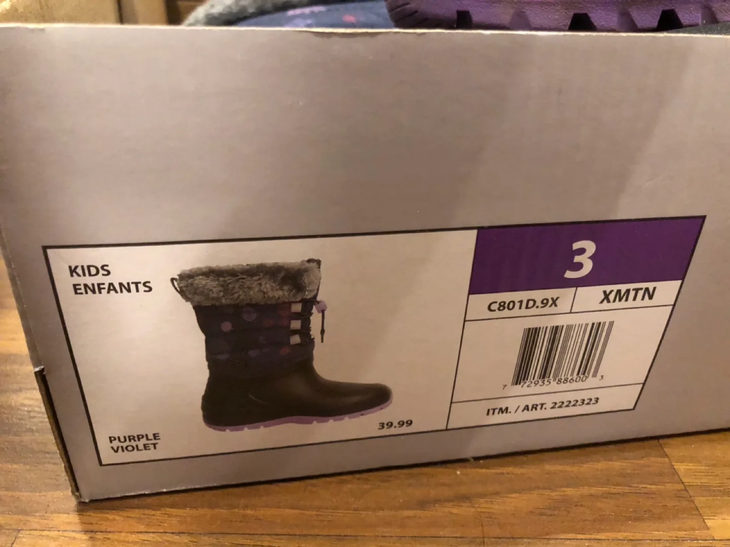 Kids Waterproof Winter Boots (Size 3) - Lightly used image indicator(2)