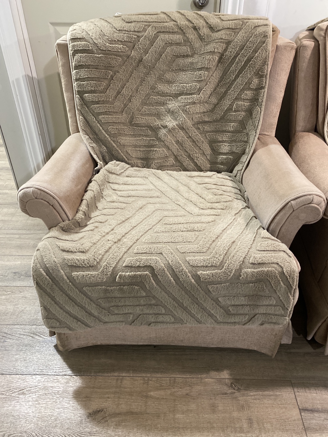 Beige Sofa and Loveseat Set with Covers - photo 2