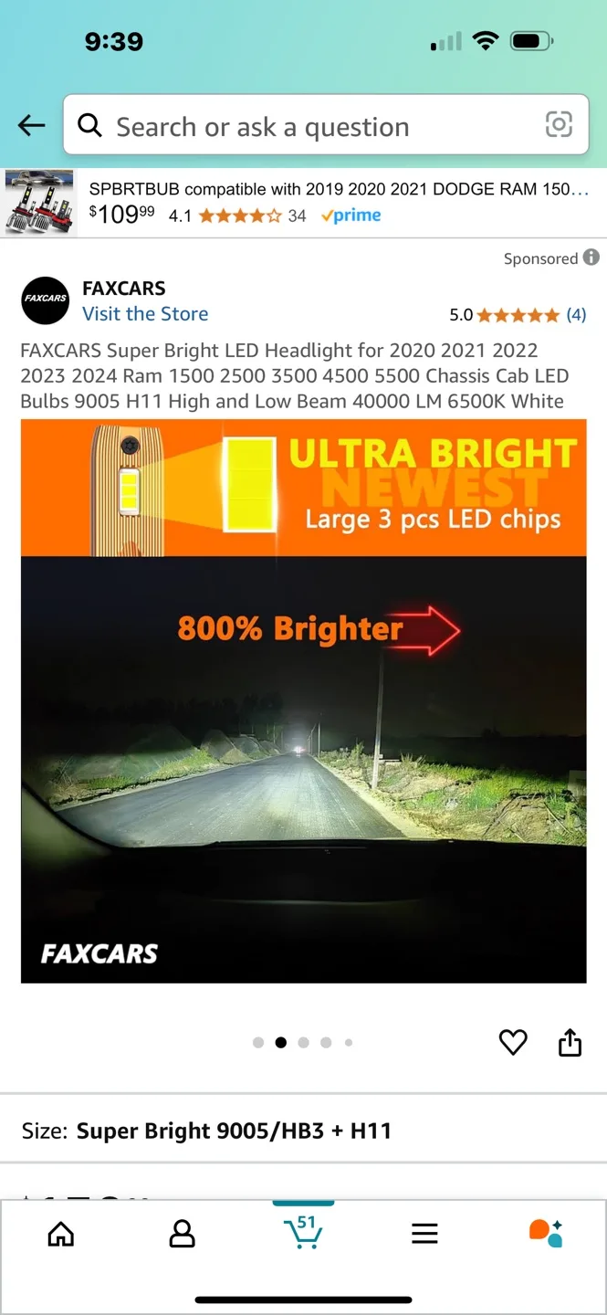 FAXCARS Super Bright LED Headlight Bulbs image indicator(2)