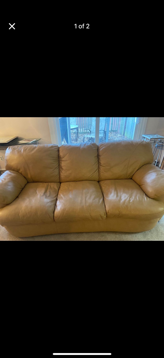 Tan Leather Sofa