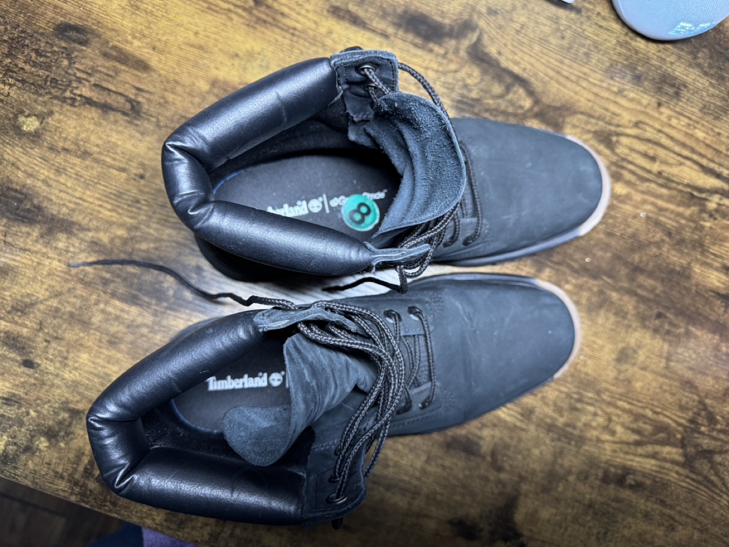 Timberland Black Leather Boots - Size 8 - photo 5