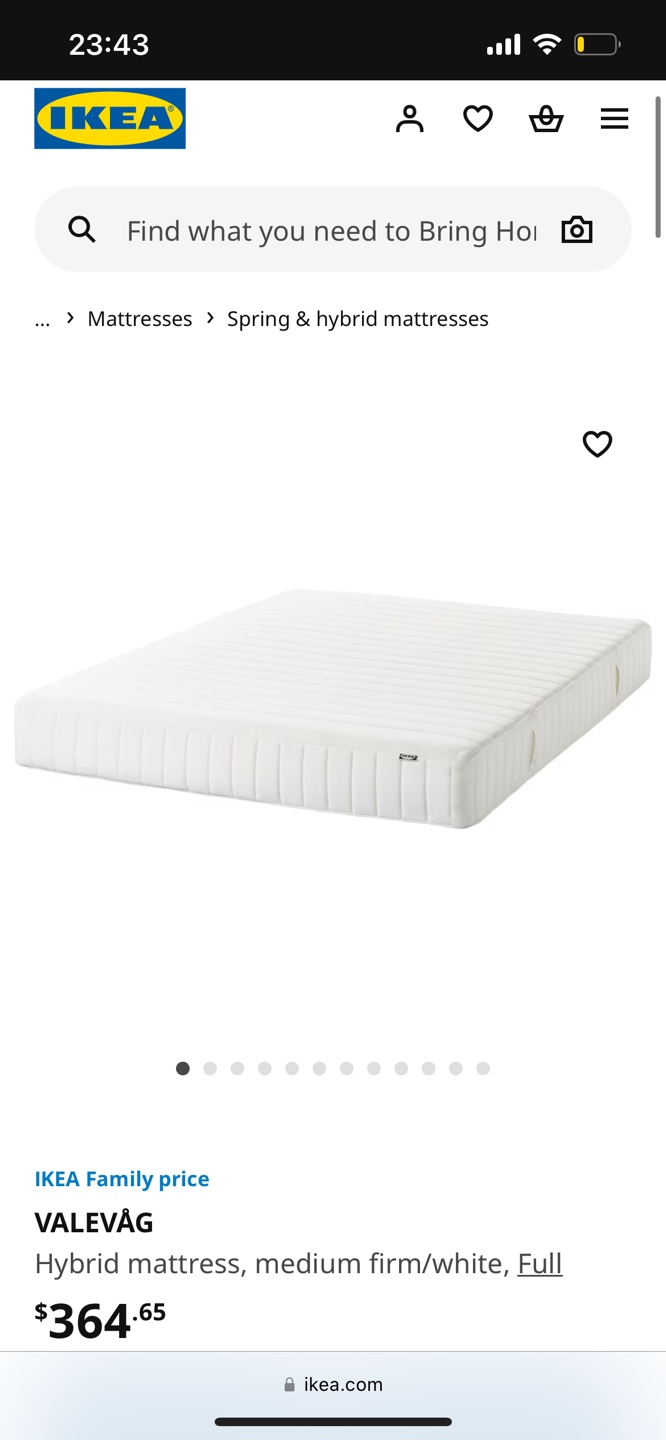 IKEA HAUGSVAR Hybrid Mattress - Full