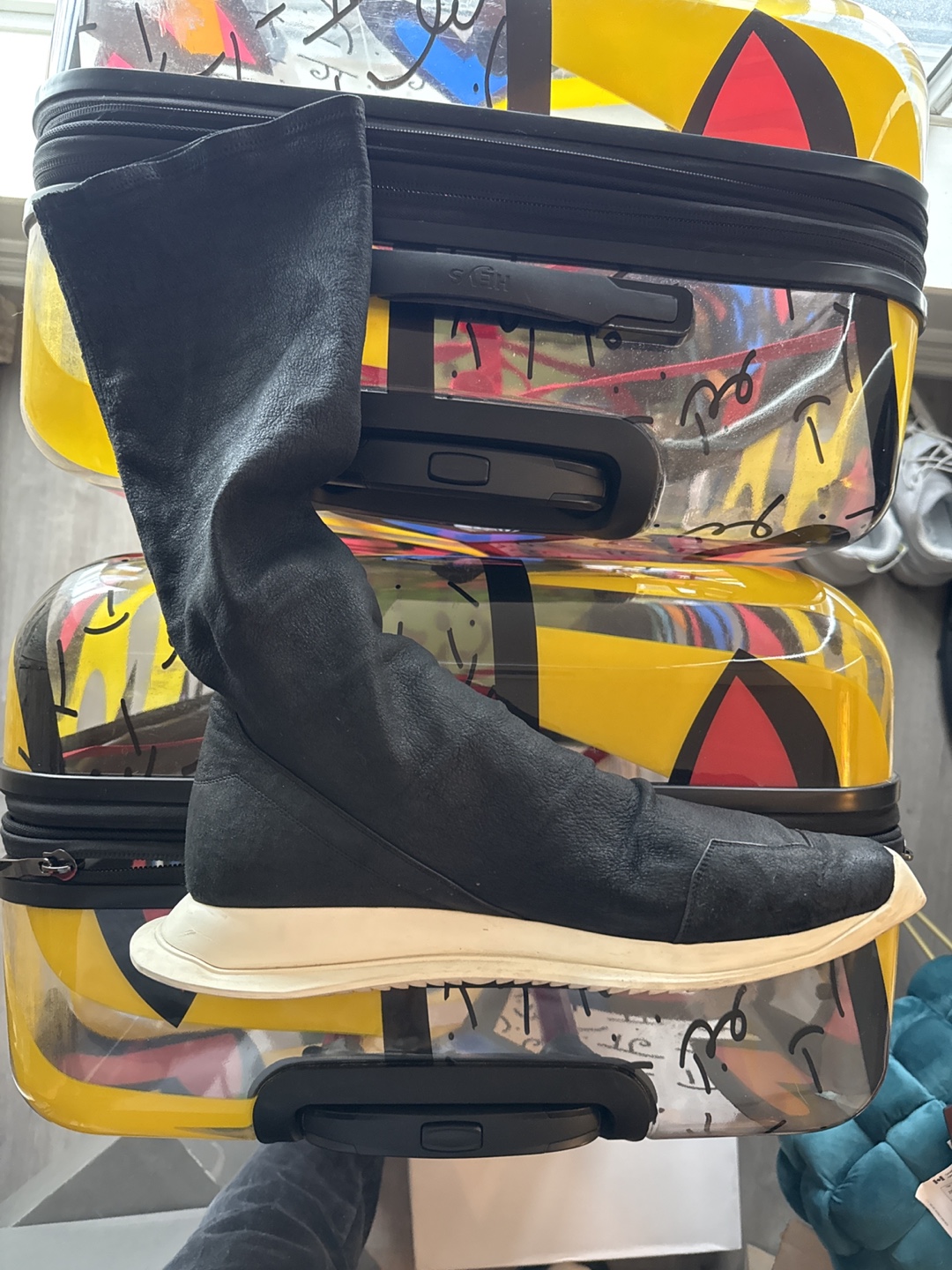 Rick Owens Oblique Runner Stretch Sock Boots - Size 46 - photo 3