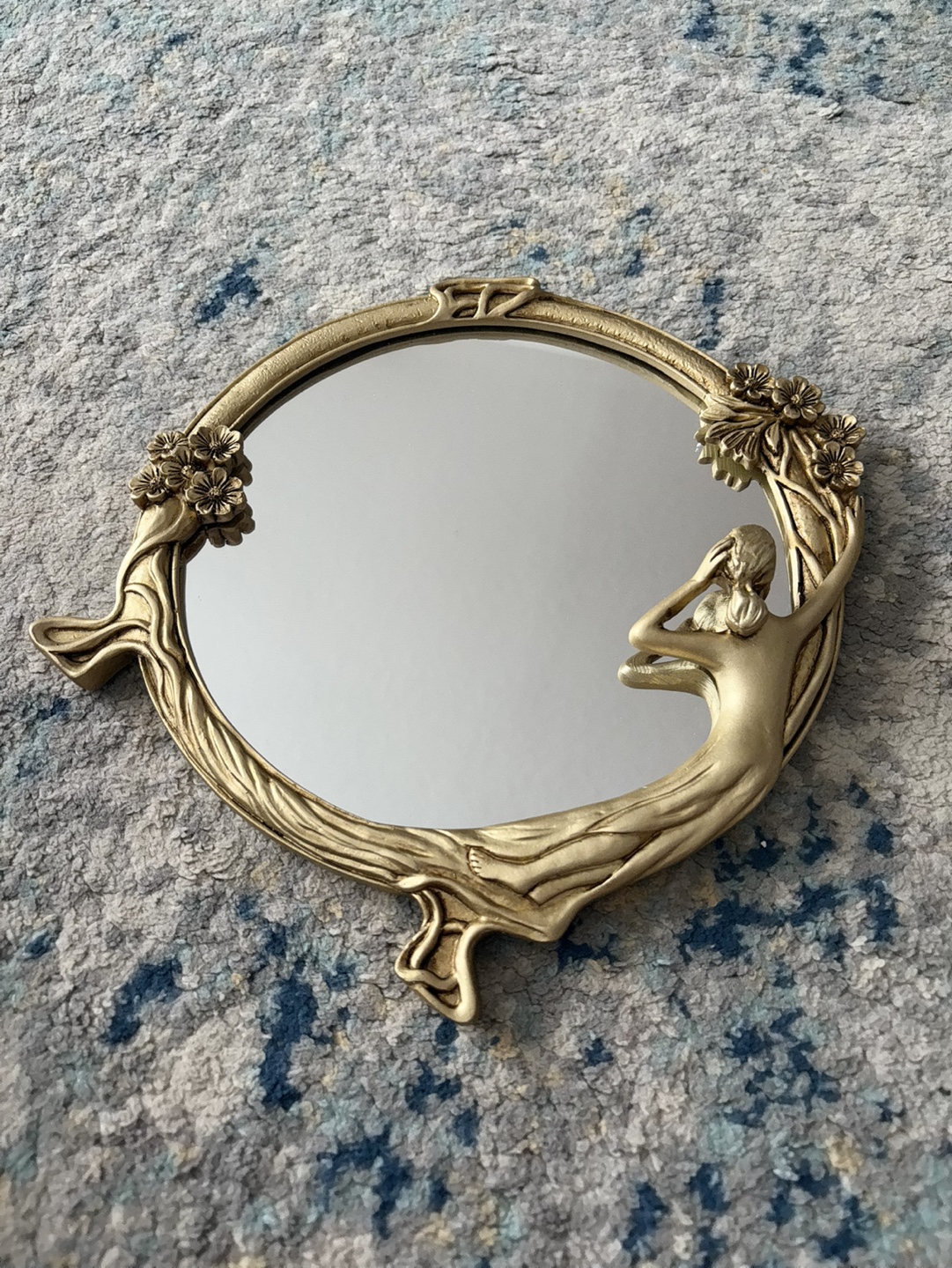 Gold Decorative Wall art Mirror /Tabletop Mirror - photo 3