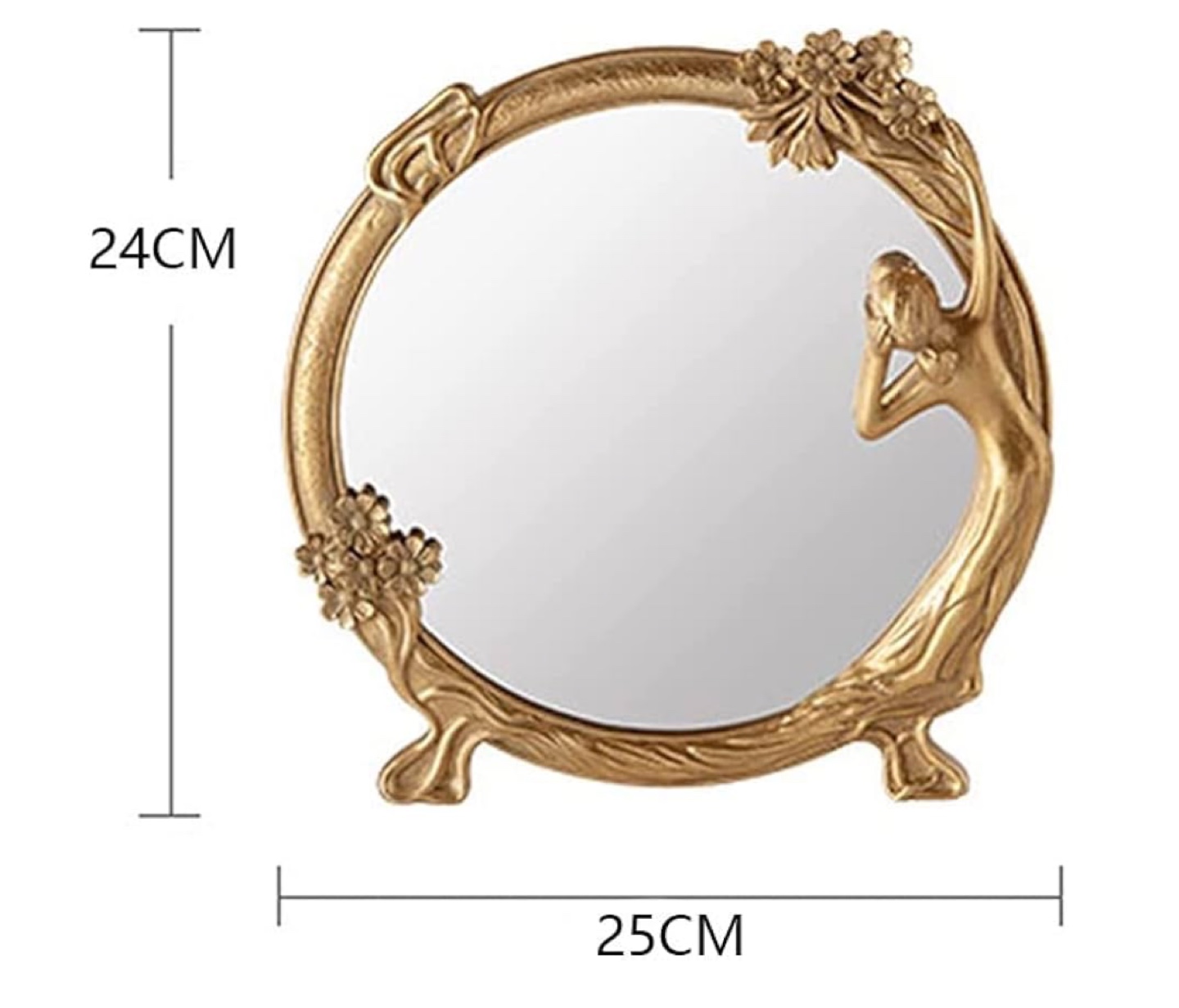 Gold Decorative Wall art Mirror /Tabletop Mirror - photo 2