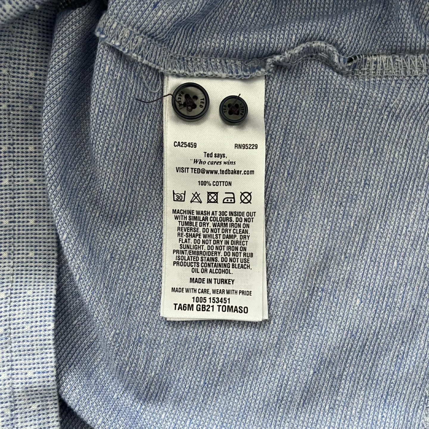 Ted Baker London Men's Size 3 Grey Polo Shirt image indicator(7)