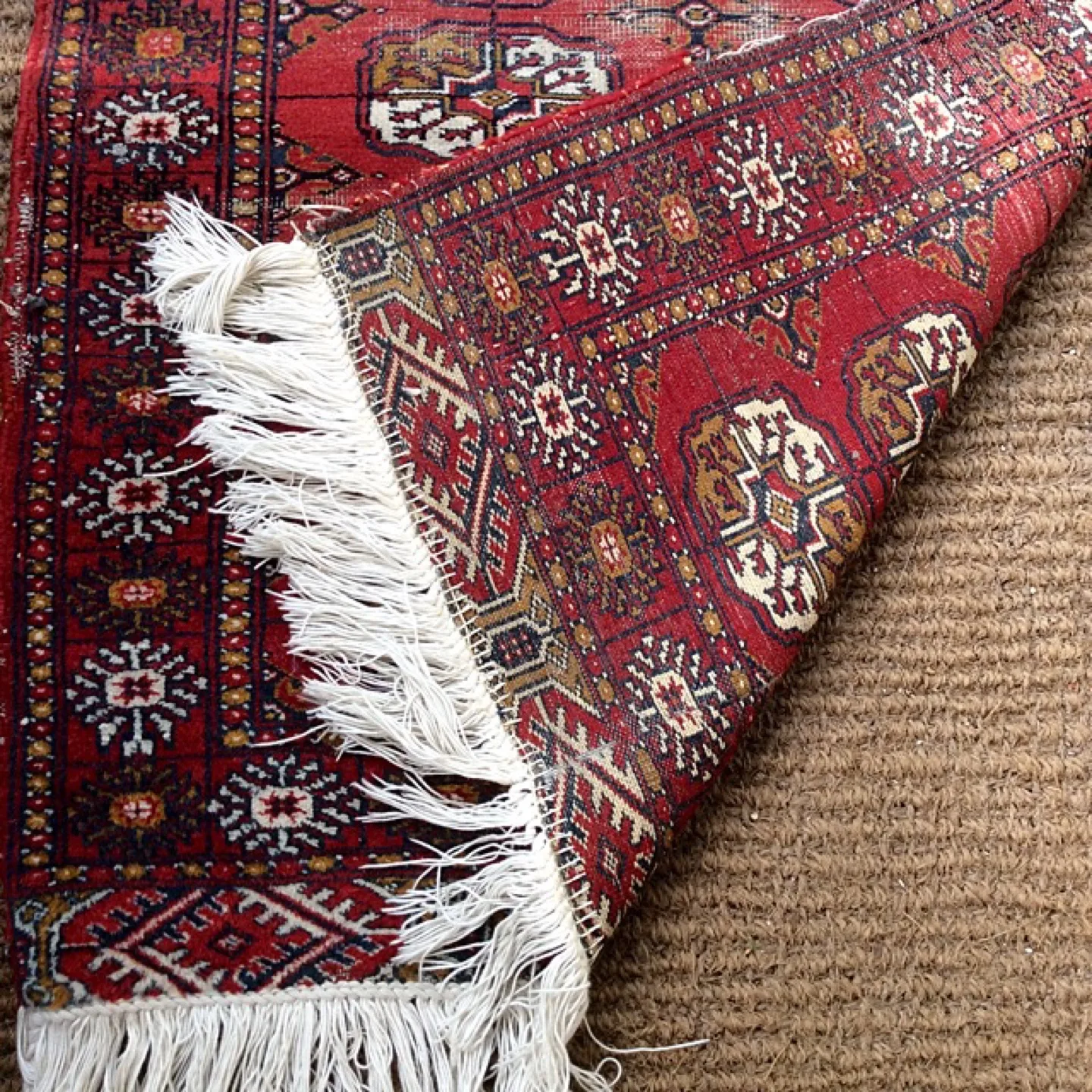 ⭐️Small beautiful antique handmade wool Turkmen rug⭐️ image indicator(7)