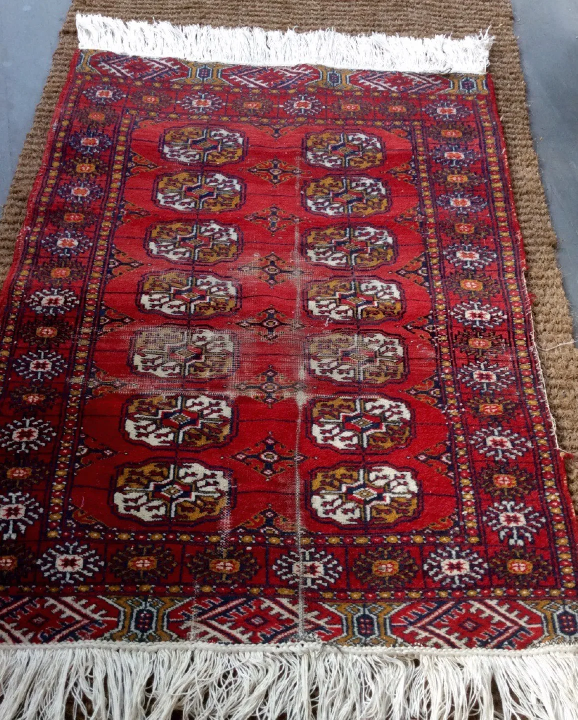 ⭐️Small beautiful antique handmade wool Turkmen rug⭐️ image indicator(6)