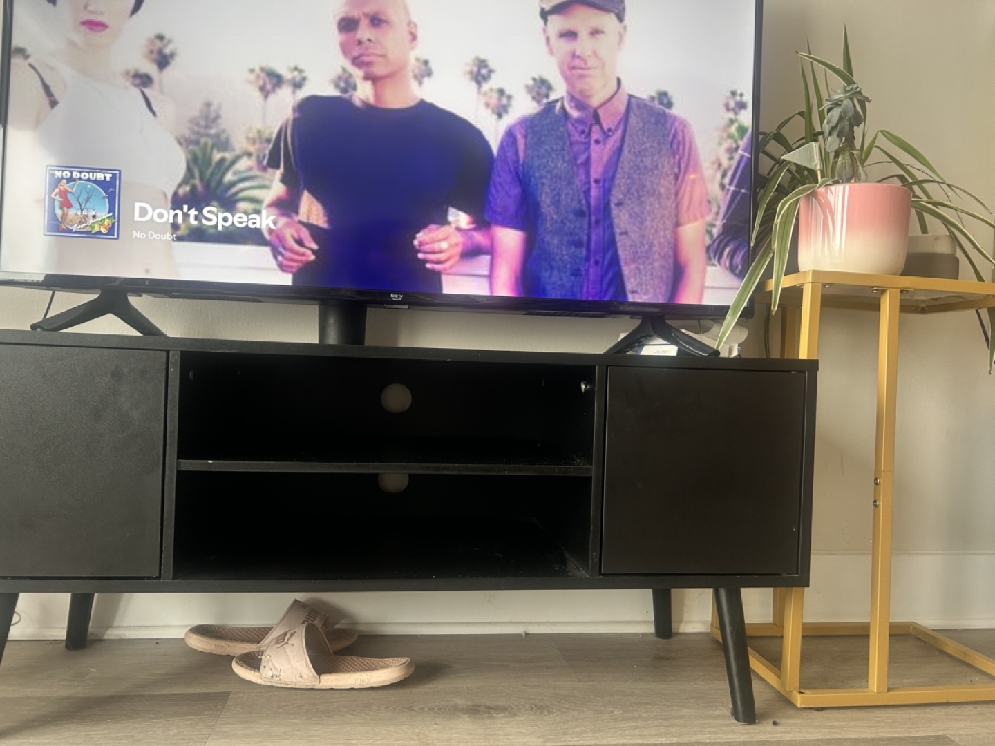 Black TV Stand with Storage