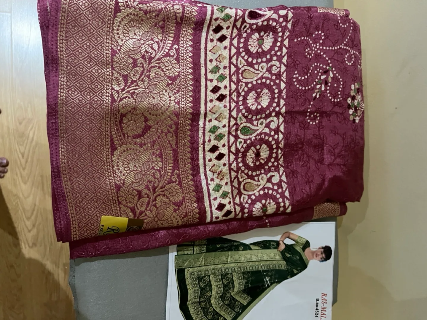 Beautifully embroidered sarees, multiple colors image indicator(3)