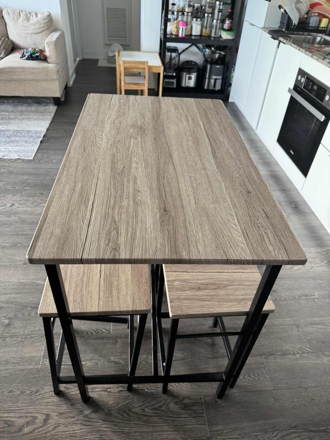 Kitchen Table Set with 4 Stools - photo 4