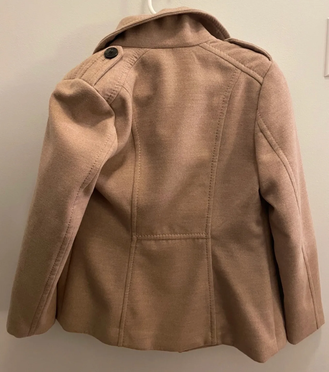 H&M Women's Peacoat, Size 6, Beige image indicator(2)