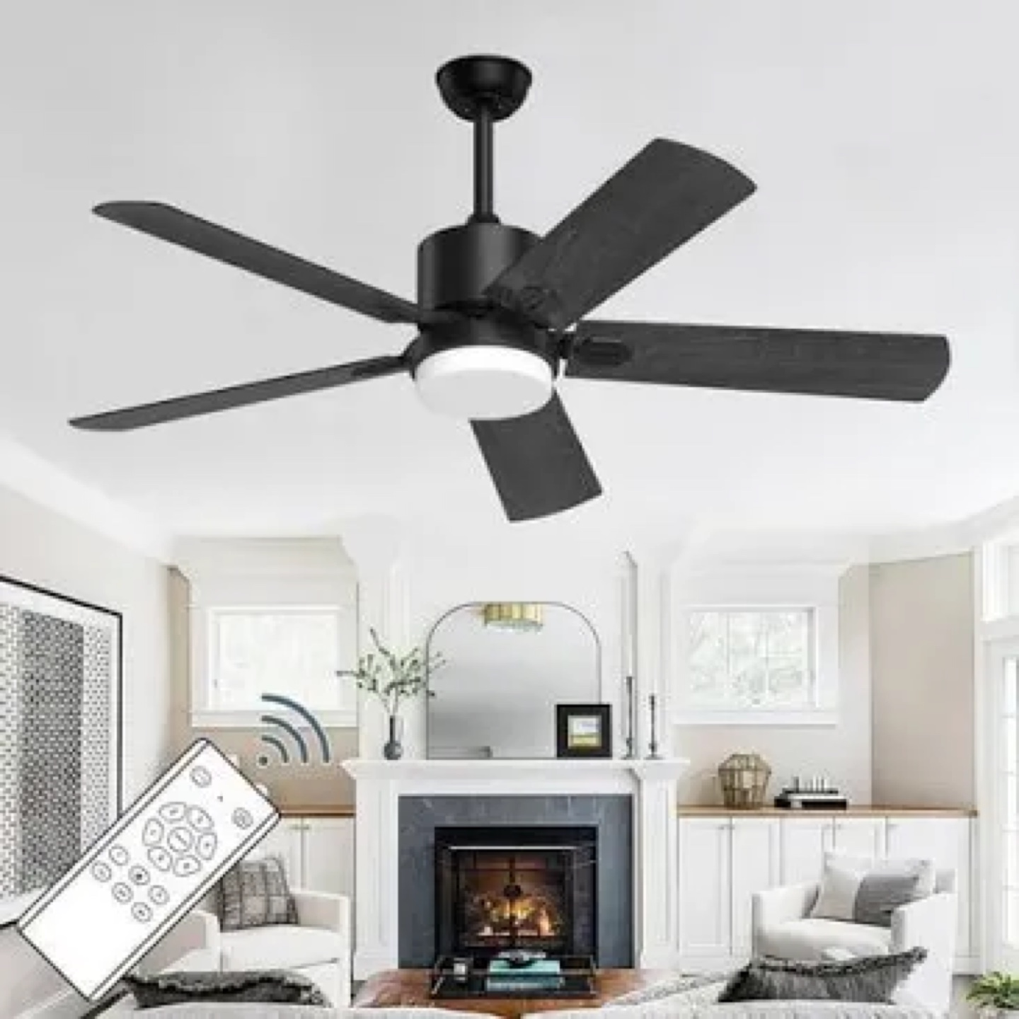 52in Ceiling Fan with Light and Remote (Brand New)