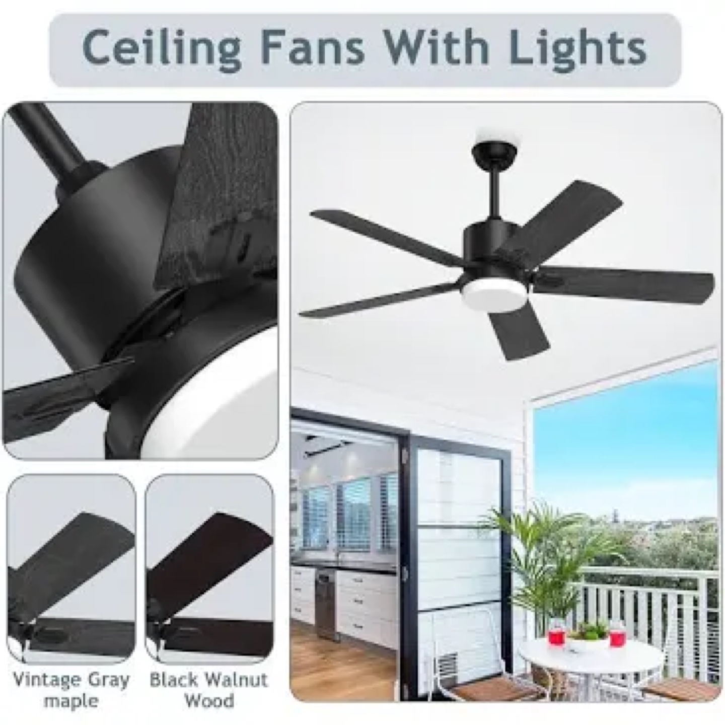 52in Ceiling Fan with Light and Remote (Brand New) - photo 2