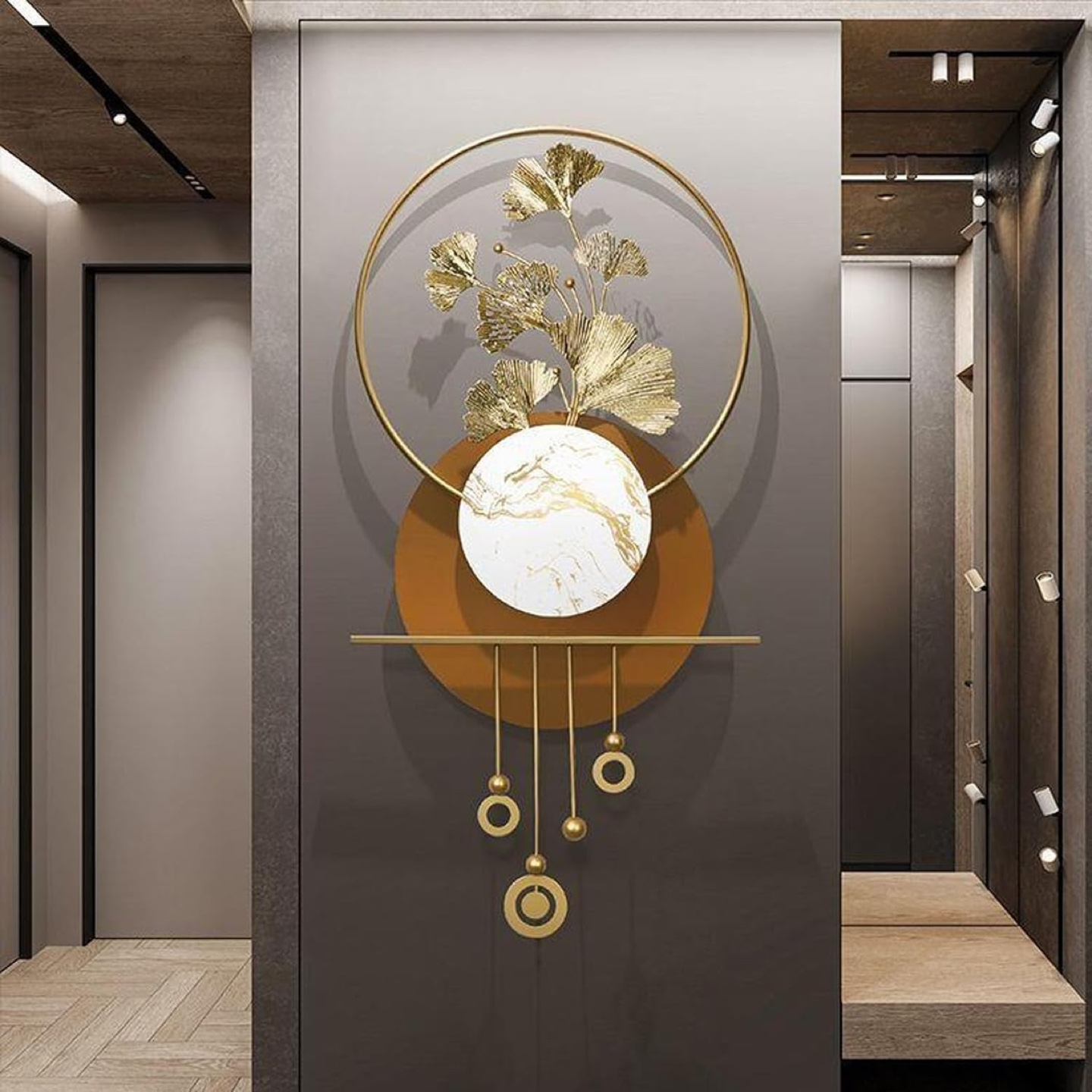 47’x24’ Elegant Gold and White Metal Wall Decor (Brand New) - photo 2