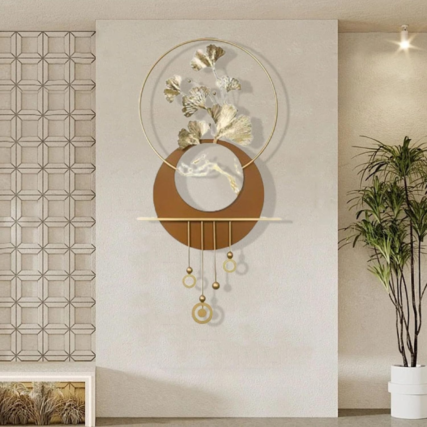 47’x24’ Elegant Gold and White Metal Wall Decor (Brand New) - photo 4