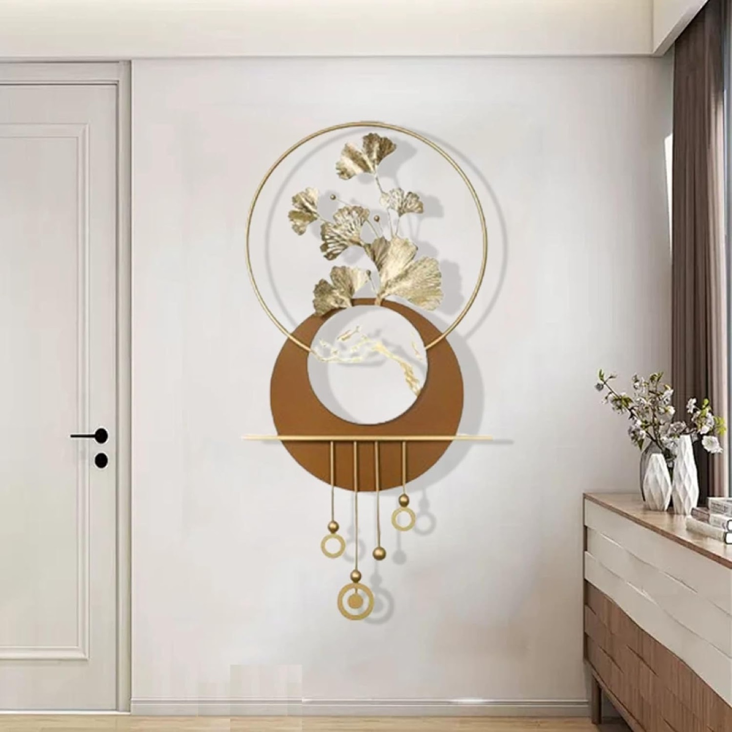 47’x24’ Elegant Gold and White Metal Wall Decor (Brand New) - photo 3