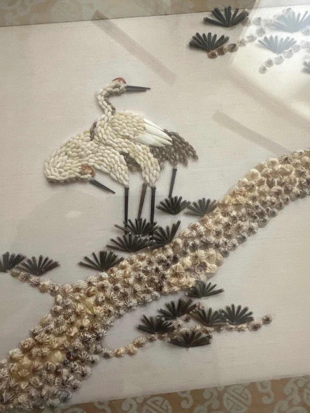 Vintage Seashell and Crane Wall Art image indicator(2)