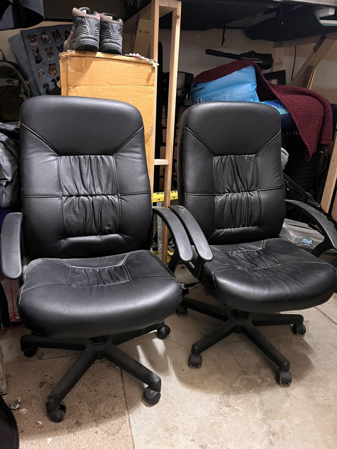 Pair of Black Office Chairs