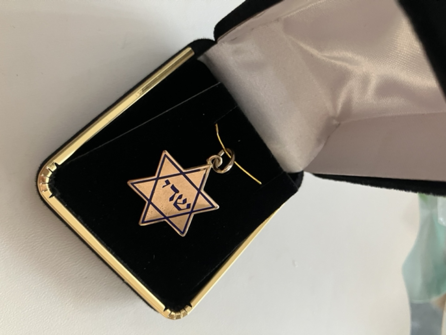 18 k Gold Star of David Pendant Charm - photo 2