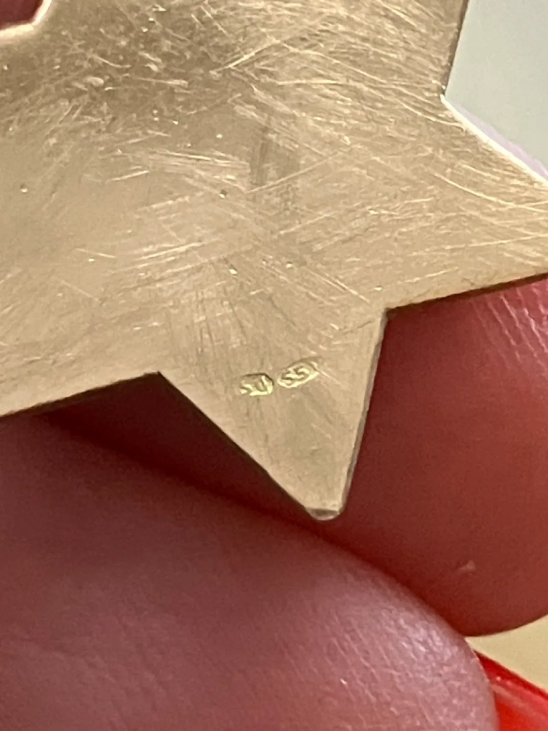 18 k Gold Star of David Pendant Charm image indicator(5)