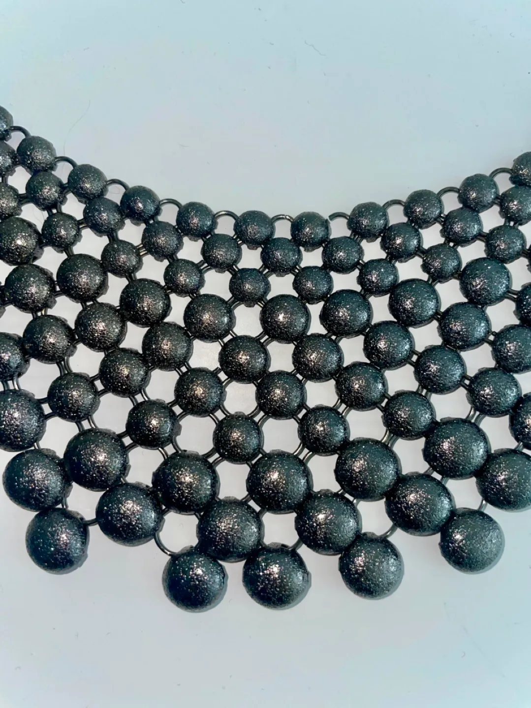Grey Beaded Statement Necklace image indicator(2)