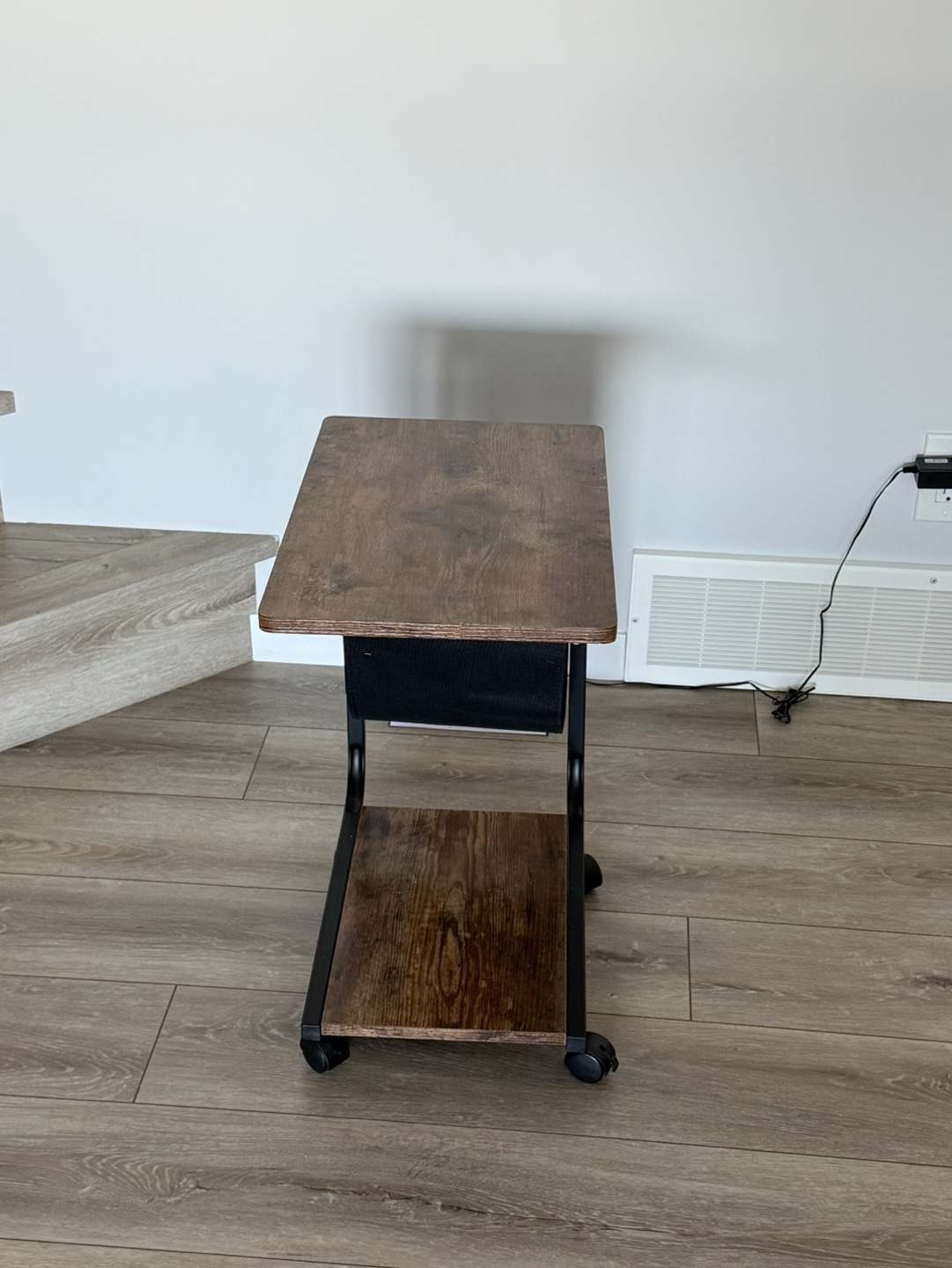 Rolling Side Table with Storage - photo 2