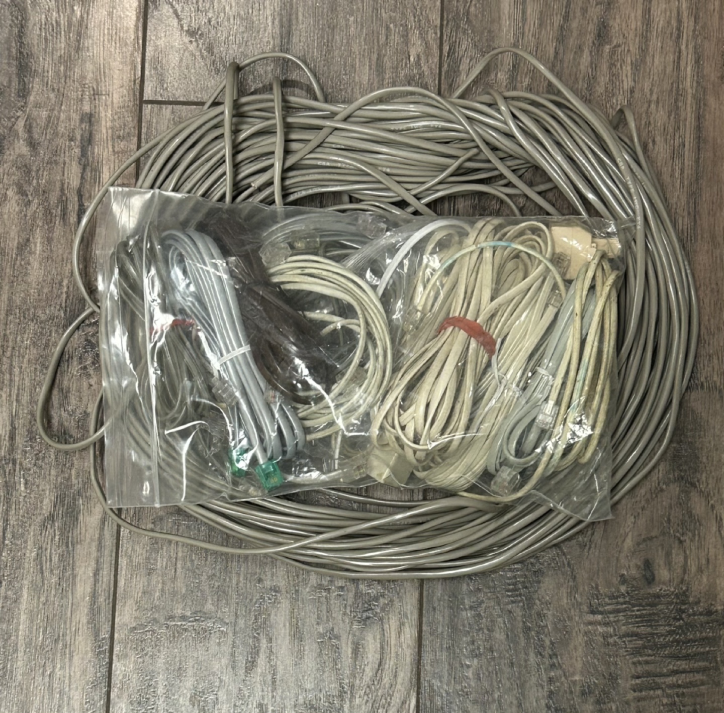 Bulk lot of telephone and data cables