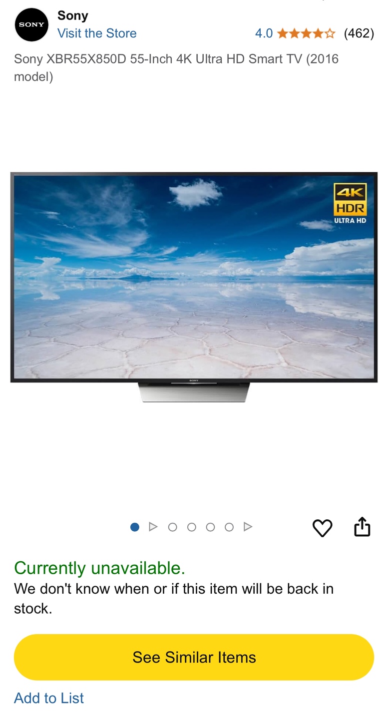 Sony 55-inch 4K Ultra HD Smart TV XBR55X850D - photo 5