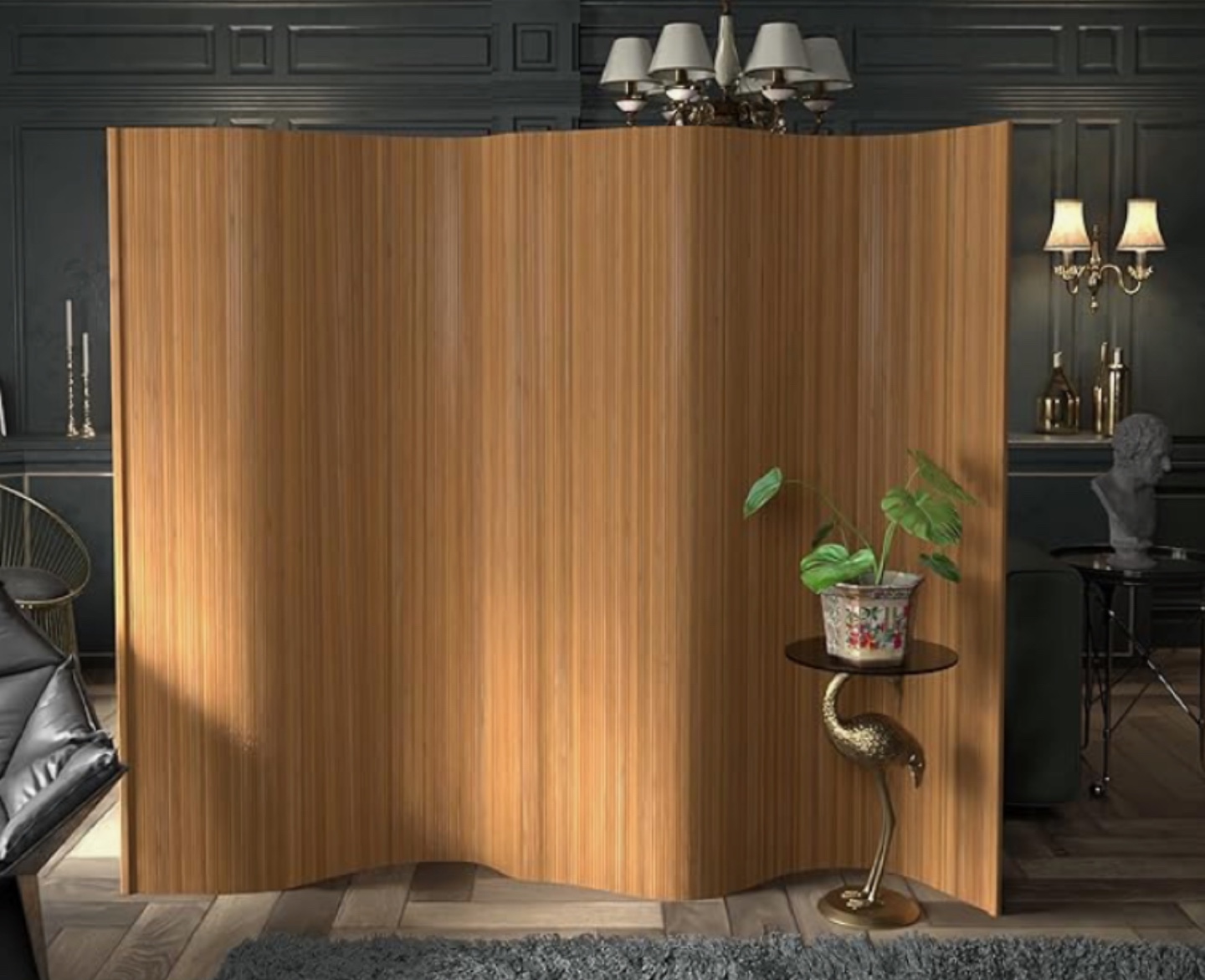Room Divider - 5 Panel Freestanding Screen - photo 2