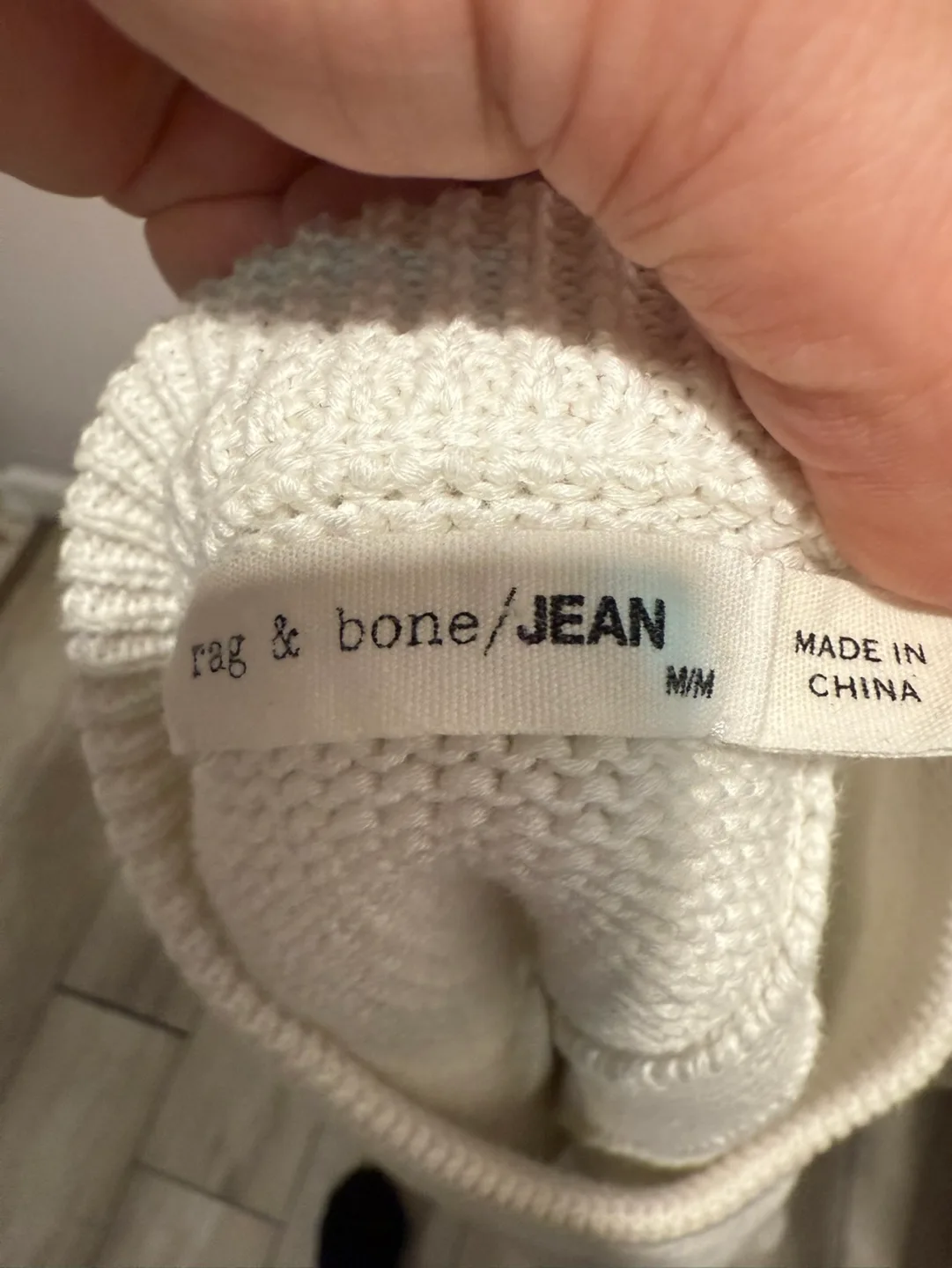 rag & bone/JEAN Women's White Open Back Knit Sweater Size M/M image indicator(4)