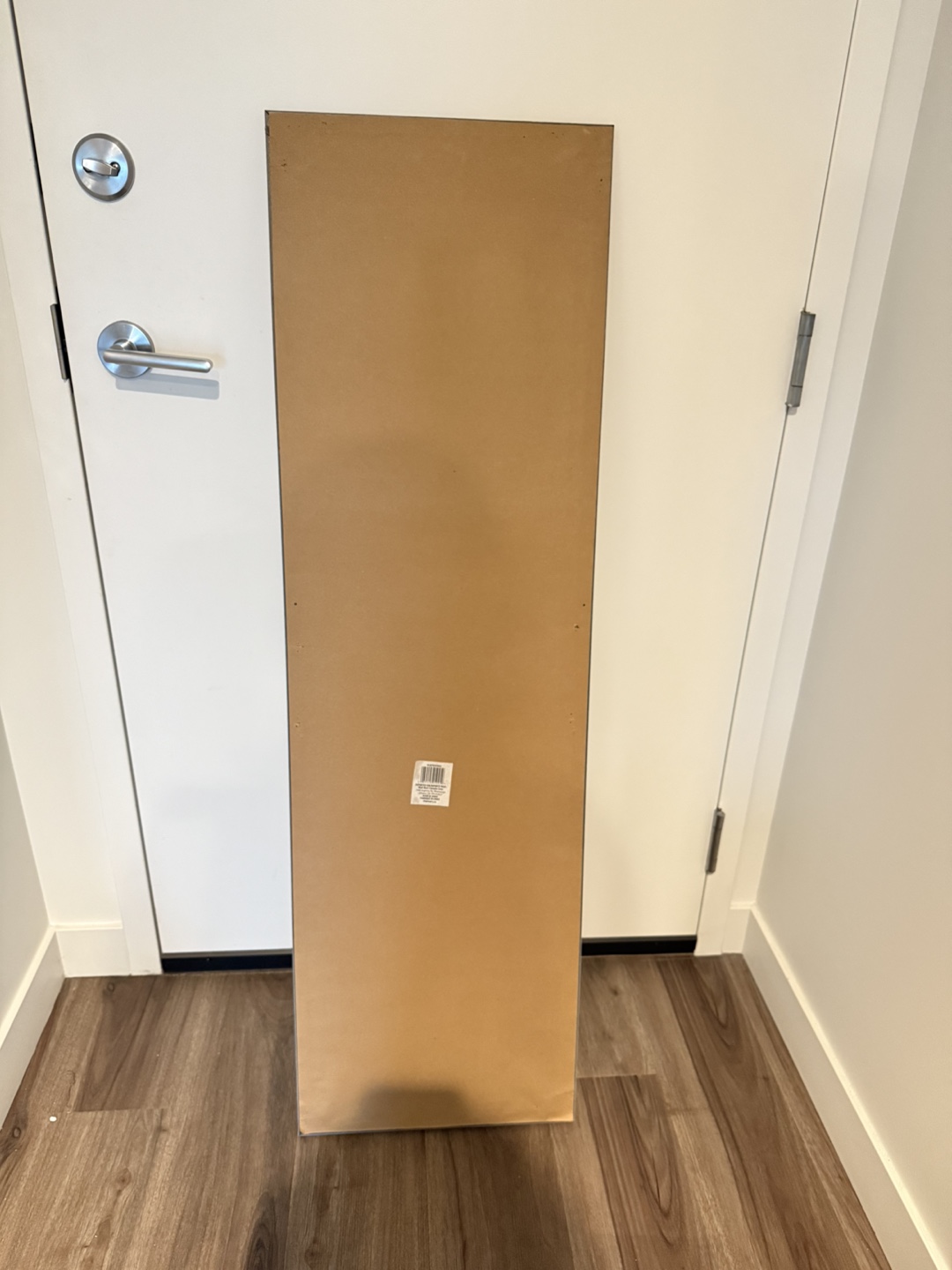 Full-Length Leaner Mirror with Light Brown Frame - photo 3