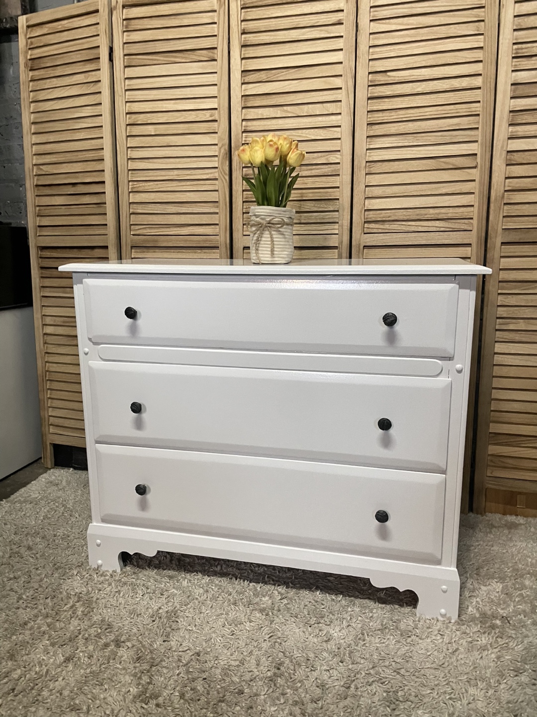 3 drawer solid wood dresser