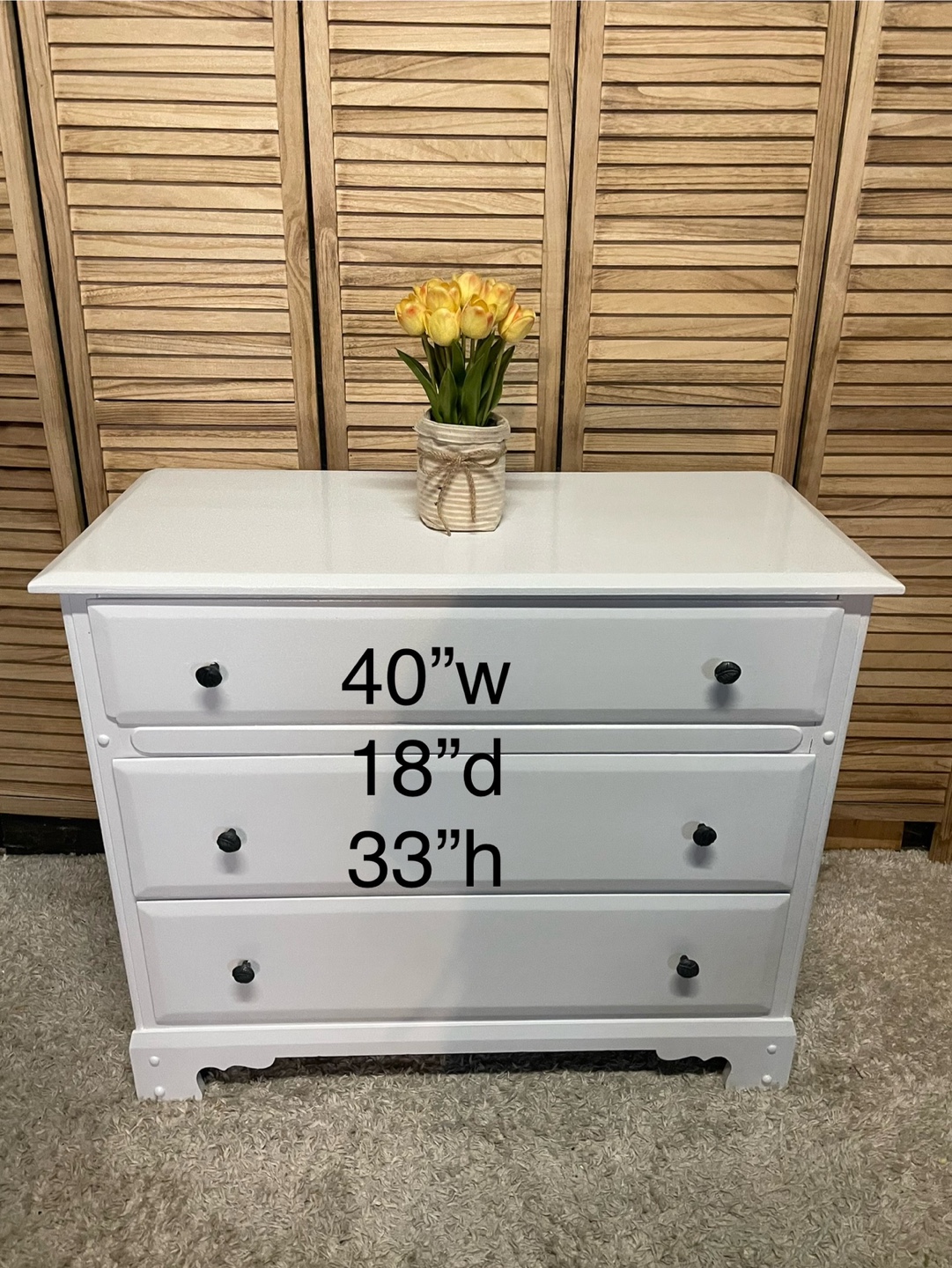3 drawer solid wood dresser - photo 5