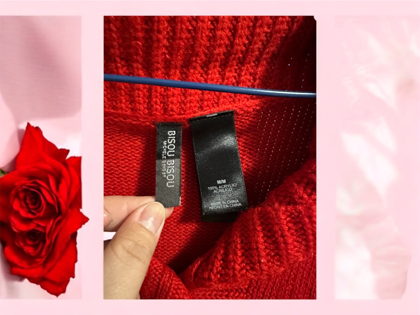 Red Knit Cardigan Sweater Coat - Size M - photo 2