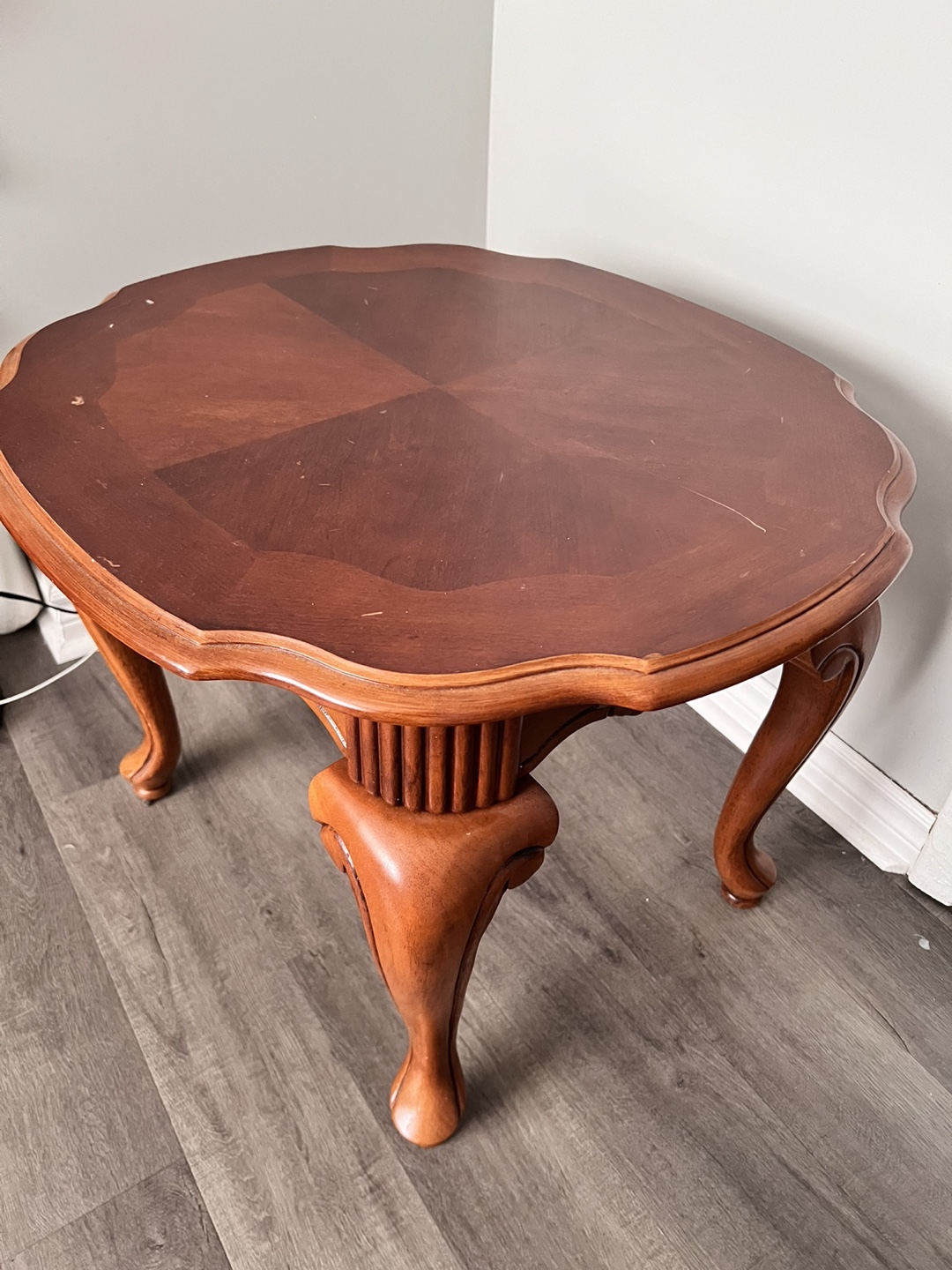Vintage Wooden End Table - photo 2