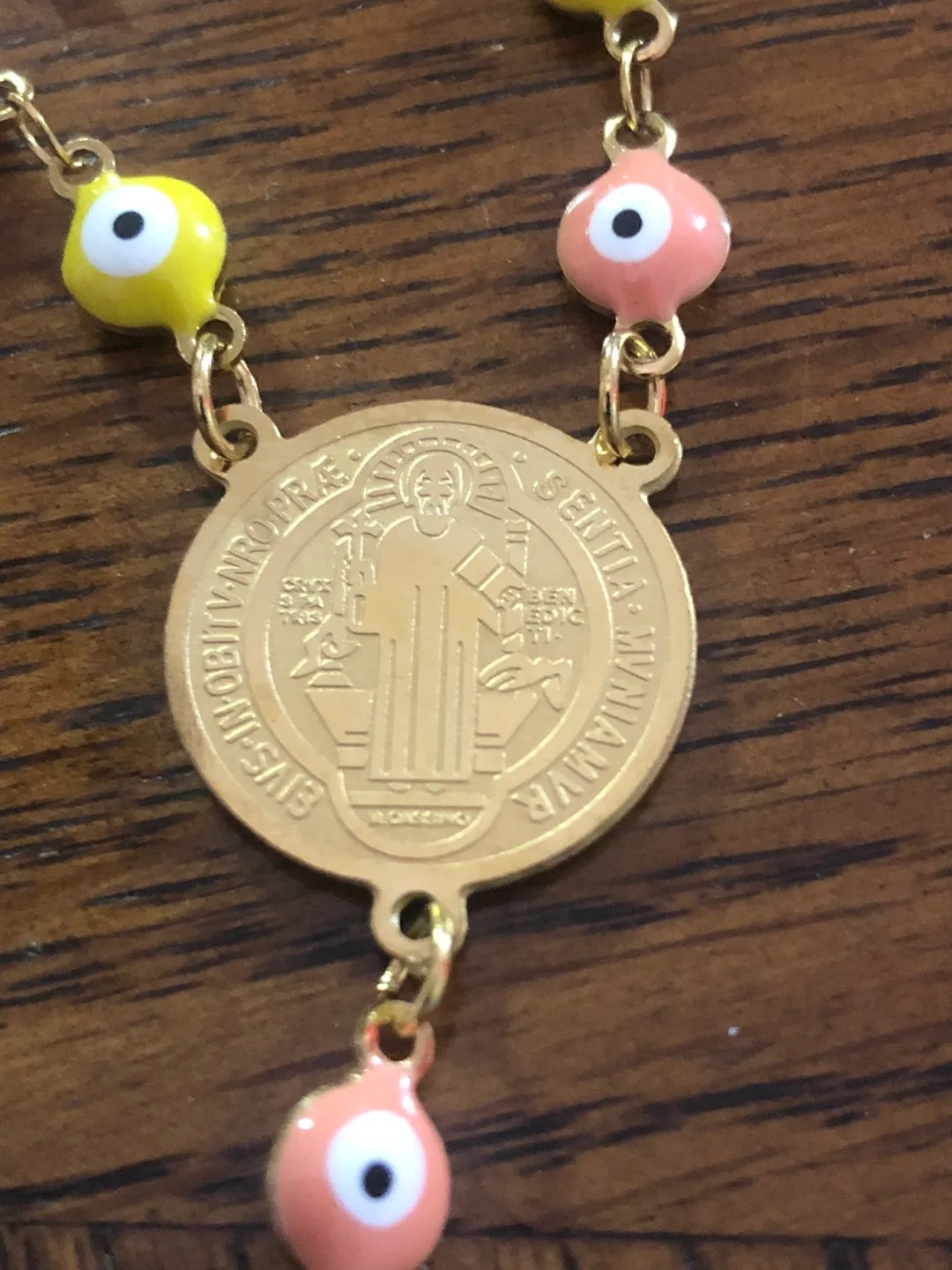 Colorful Evil Eye Rosary Necklace image indicator(2)