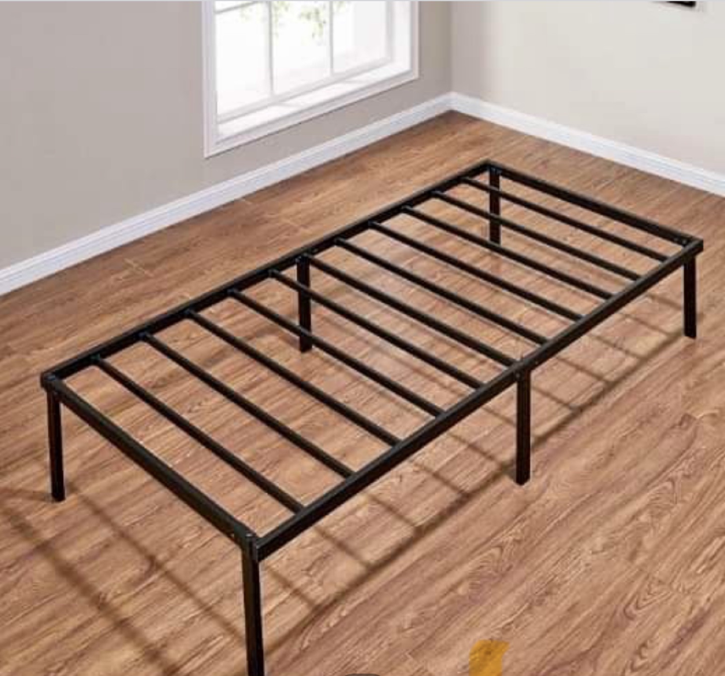 Single  Metal Bed Frame and mattress