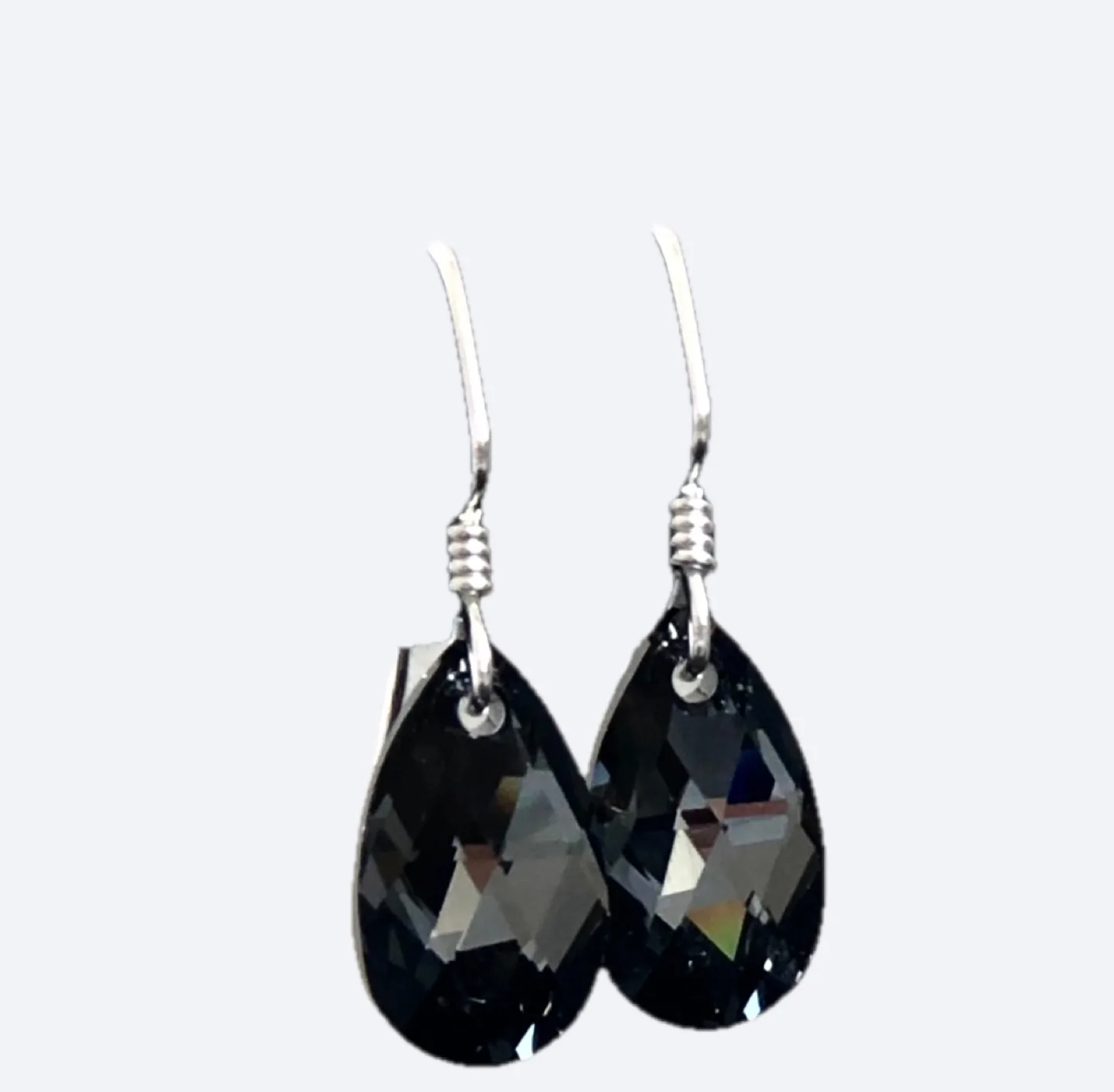 Swarovski Black Diamond Teardrop Earrings image indicator(2)