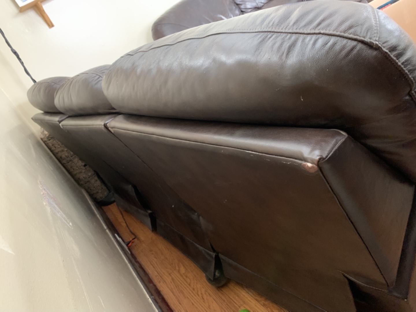 Brown Leather Recliner Sofa - photo 2